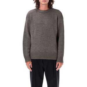 LEMAIRE Sweater Mens Small Gray Pullover Boxy Chunky Knit Wool Alpaca $895
